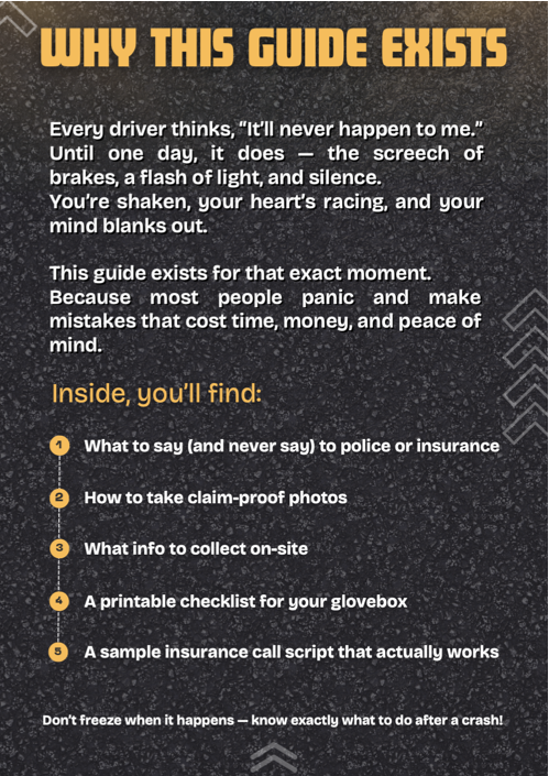 What To Do Right After A Crash | Handbook