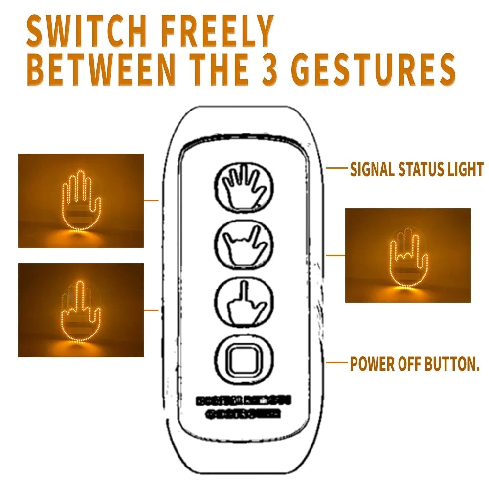 Finger Light LED Car Sign